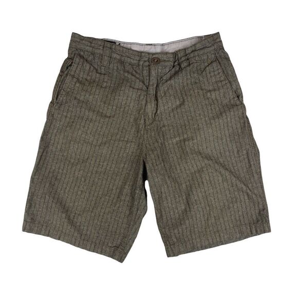 Volcom Shorts Ray Ray Striped Chino Brown Men's Size 33 CHAMBRAY INDIGO - Picture 1 of 12